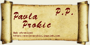 Pavla Prokić vizit kartica